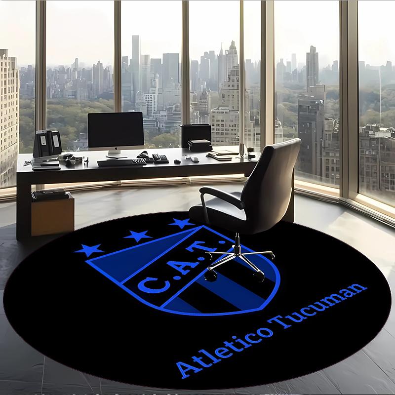 Club Atlético Talleres (1) Round Office Rug Decorative Floor Rug for Office Bedroom Living Room and Home Space