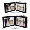 Cornice per Foto in Legno Orizzontale con Cerniera Stile Cinese - Disponibile in Formati da 4 e 5 Pollici, da Appendere alla Parete