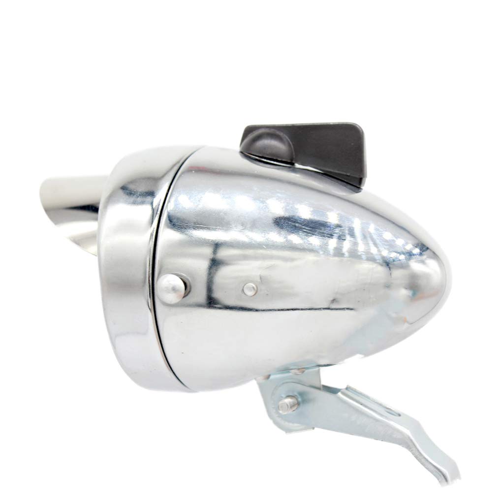 UNSER Cannonball-Licht mit Retro-Zwei-Punkt-Ein/Aus-Schalter, Design, Energiesparend, LED mit hoher Helligkeit, Halterungen, Batteriebetrieben (Stahl Silber)