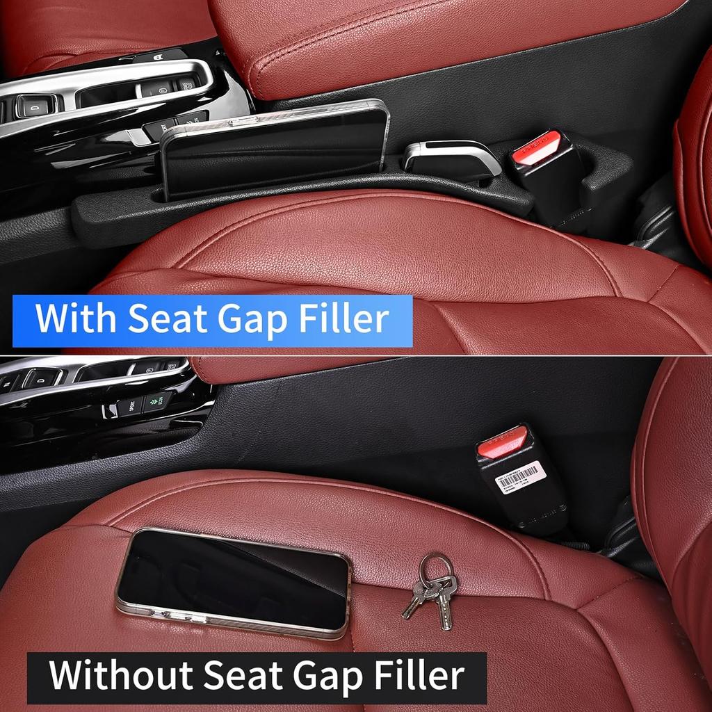7F Car Seat Gap Filler, Organiser Between Seat And Centre Console, Universal Car Accessories, Fit SUV Truck Storage Black