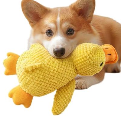 Dog Sleeping with a Dog Hug Duck Toys To Relieve Boredom of Little Yellow Duck Pet Interactive Plush Doll Pet Supplies