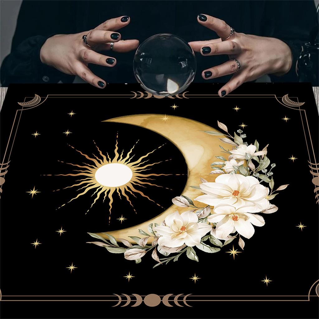 Velvets Tarots Reading Cloth Occult Symbols Artistic Velvets Divination Mats Spiritual Practice Accessory