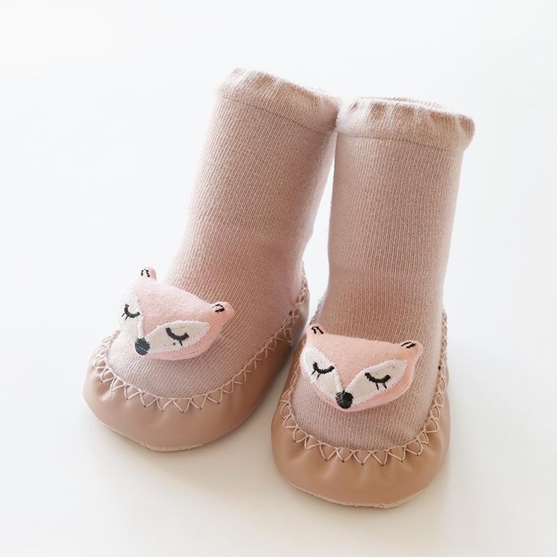 Baby Shoes Socks Children Infant Cartoon Socks Baby Gift Kids Indoor Floor Socks Leather  Non-Slip Spring Autumn Socks