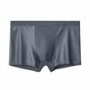 Men's Black Ice Silk Mid-Waist Breathable Mesh Boxer Briefs