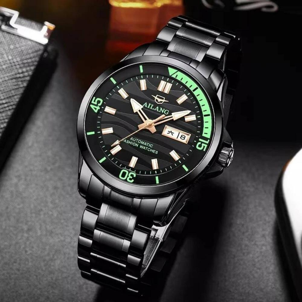 AILANG 8829 Fashion Men's Automatic Mechanical Watches Dual Calendar Luminous Hands Watch Business Watches for Man reloj hombre