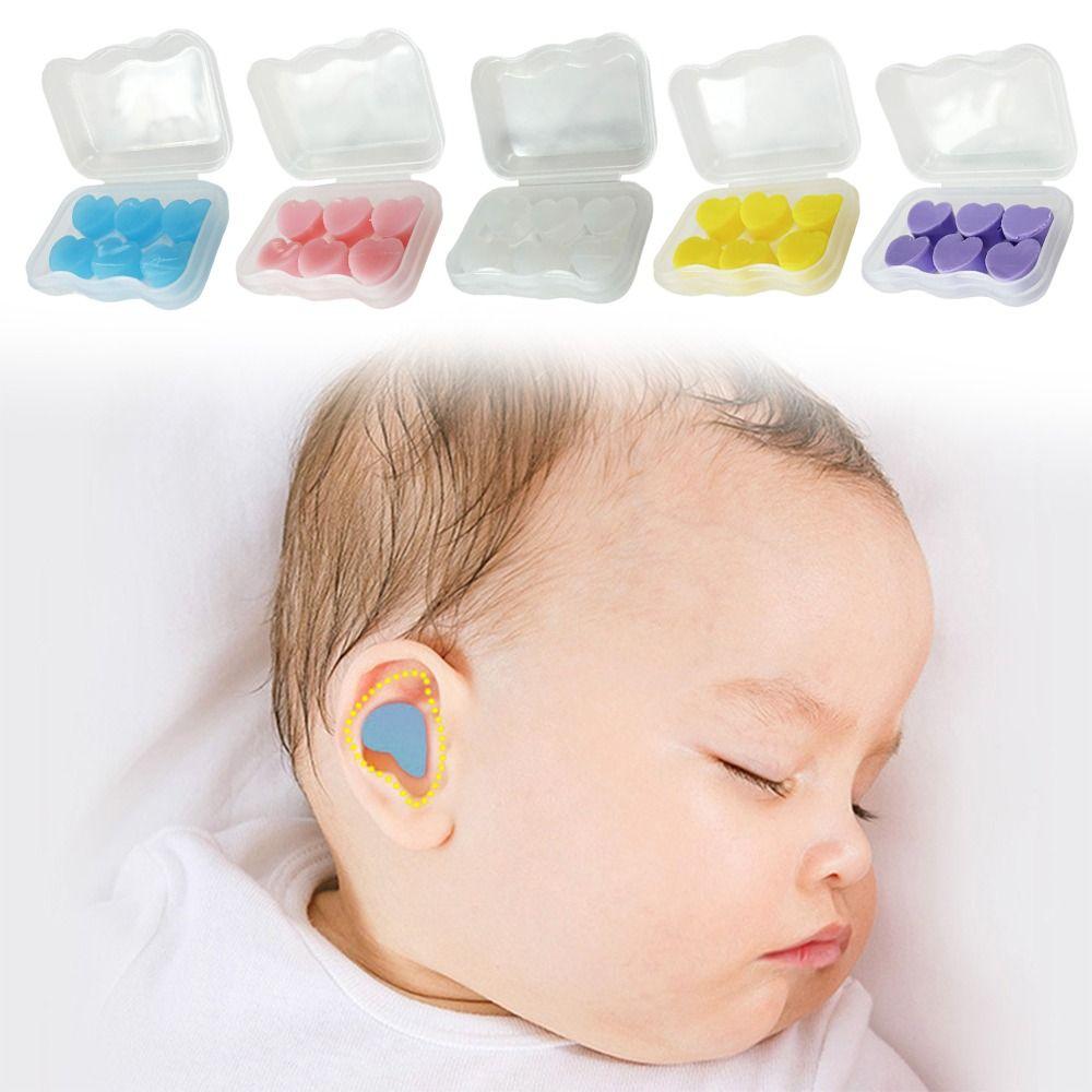 3Pair Heart Shape Swimming Earplugs Noise Reduction Sound Insulation Earmuffs Gift Ear Plugs  Unisex