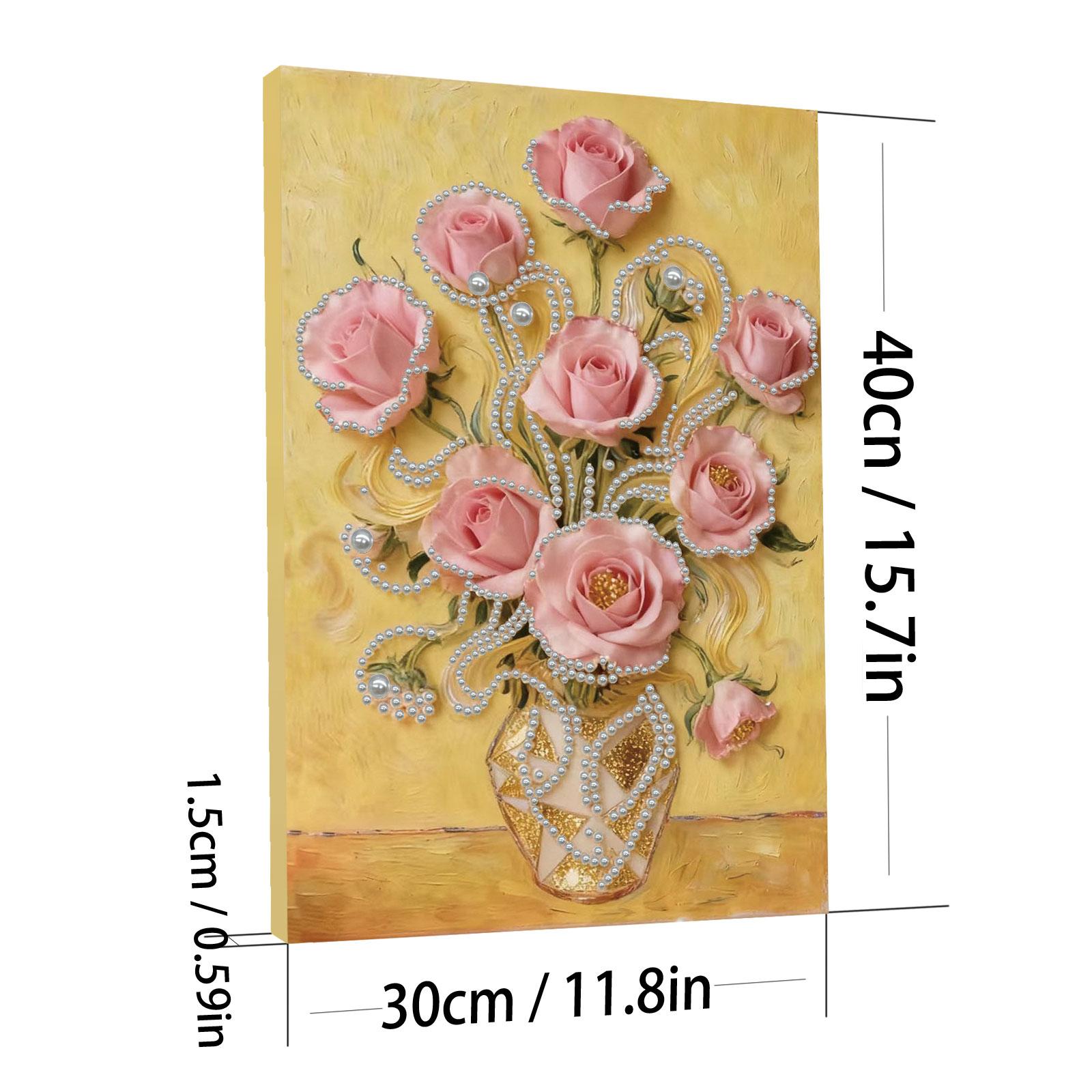 

DIY Pearl Gem Art Diamond Painting Kits Grapes/Castle Diamond Dots Paintings Picture Arts Craft with Frame 30x40cm for Adults