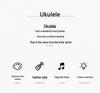 Charming Line Art Ukulele - Entry-Level Instrument for All Ages