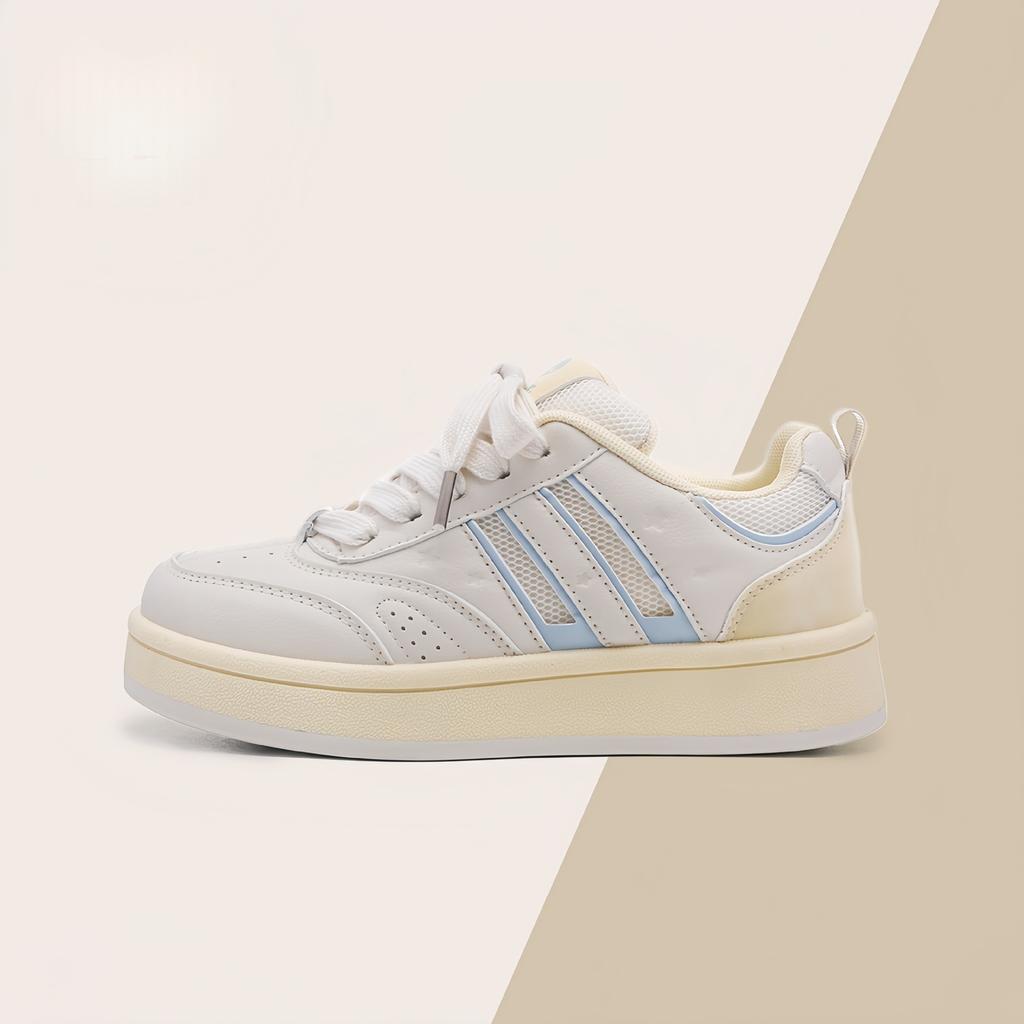 Leather Sneakers Thick Shoes Women's Shoes and A Versatile White Pair for Spring and Summer