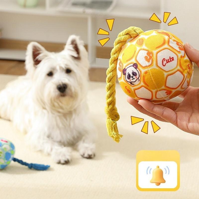 

Dog Toy Plush Interactive Squeaky Soft Squeeze Sound Ball Toy Puppy Teeth Chew Bite Training Toy Dog Accessories жёлтый