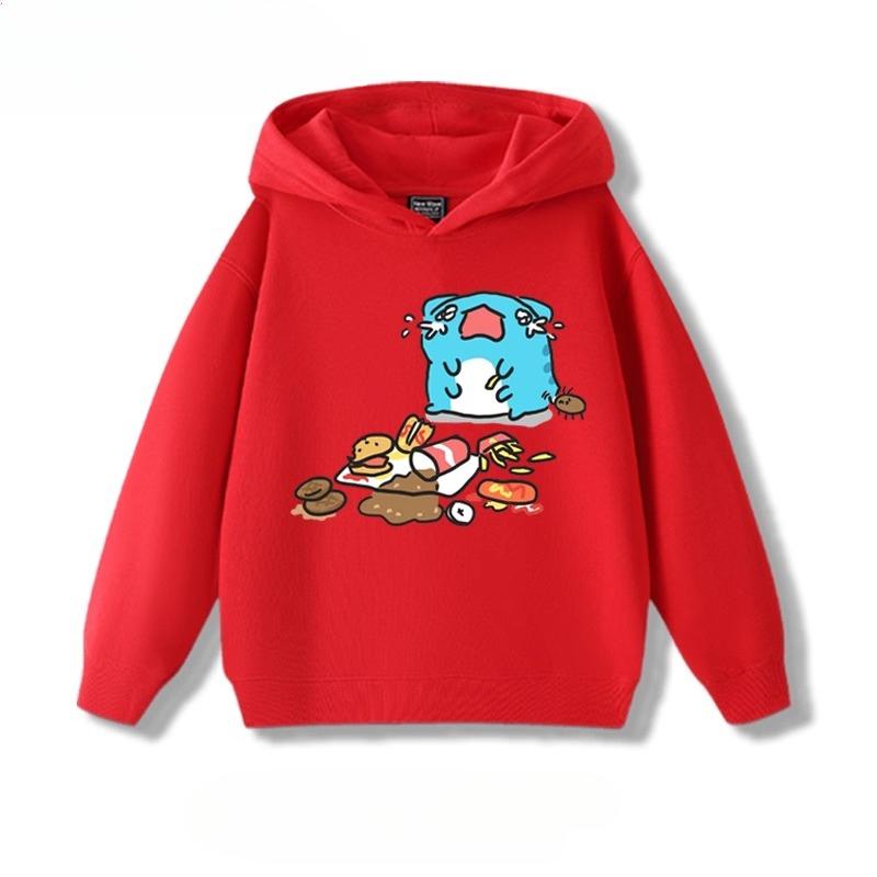 Neue lustige und schöne Kleidung mit Bugcat Capoo Emoji-Aufdruck für Kinder, modischer warmer Hoodie für Herbst und Winter für Jungen und Mädchen
