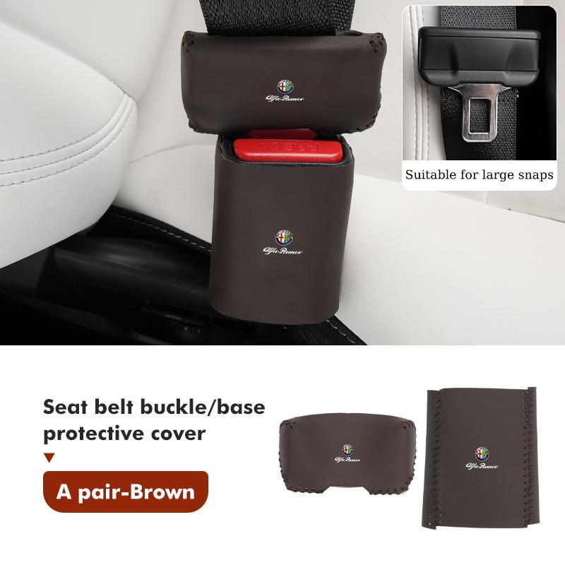 OTFDU1 For Alfa Romeo Anti-collision Scratch-proof Car Seat Belt Buckle Protection Cover 159 Giulietta Giulia 147 Mito 156 159 166 GT
