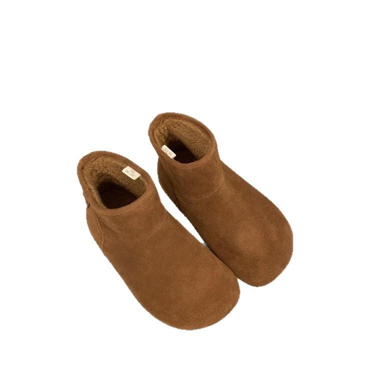 Retro muffin thick-soled Martin boots autumn and winter new small velvet thin British style short boots