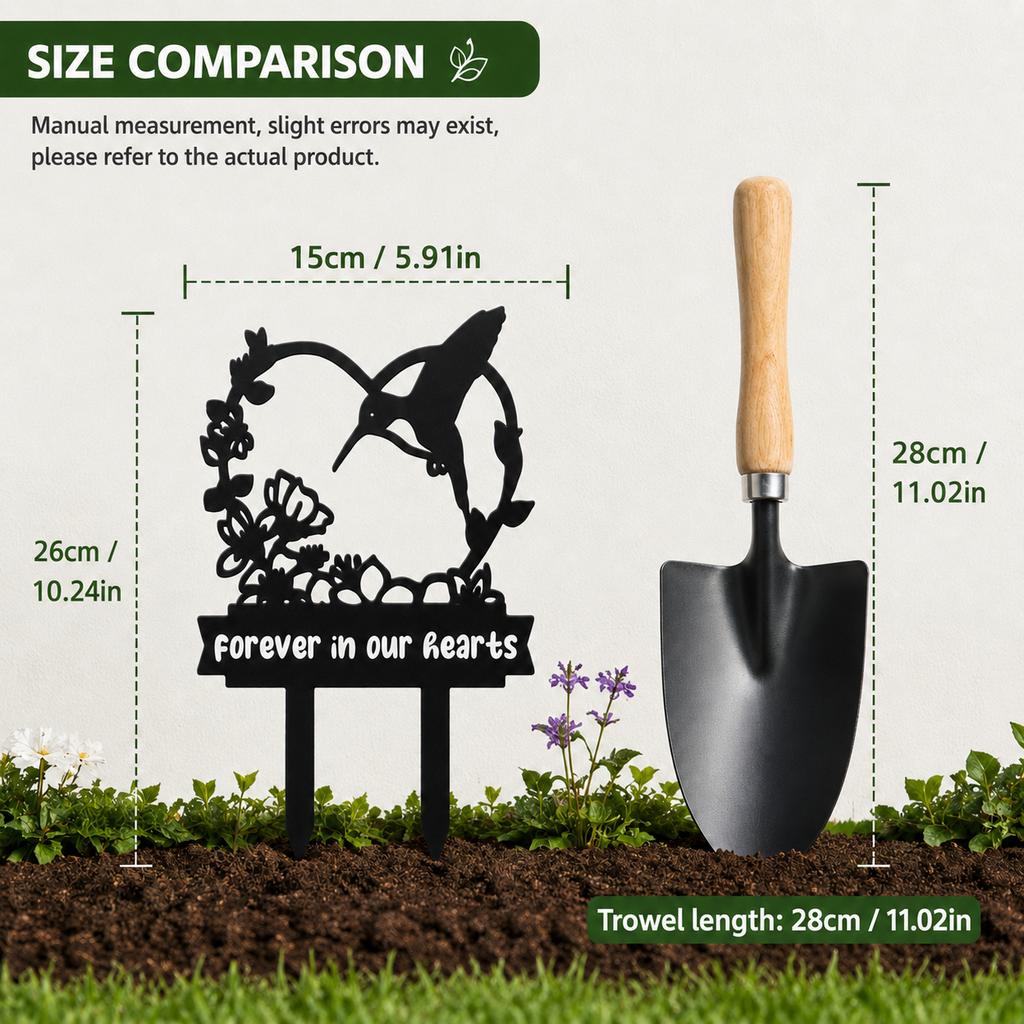 Heart Shaped Metal Memorial Garden Stake with Butterfly and Floral Design Engraved Remembering Mom Quote Suitable for Outdoor Cemetery Decoration