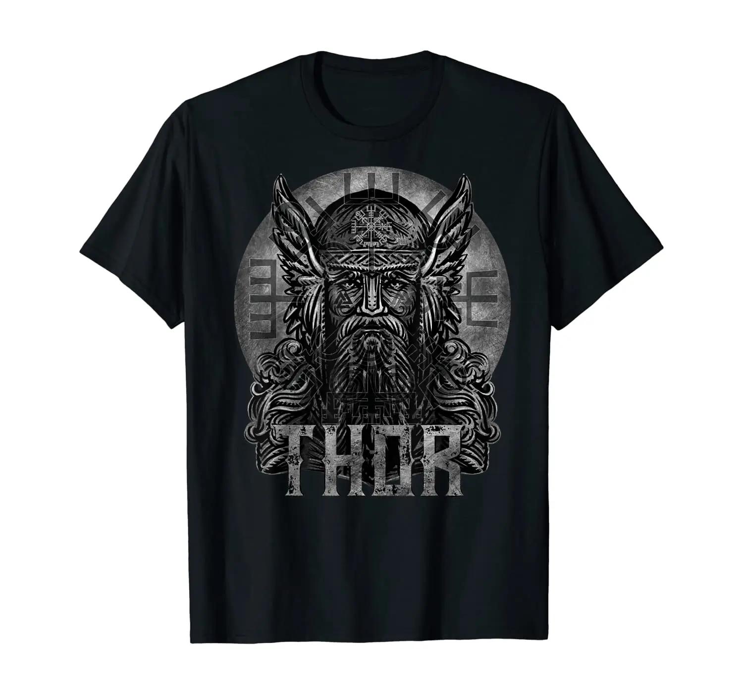 

Norse God Thor Pagan Runes Nordic Myth TShirt 100 Cotton ONeck Summer Short Sleeve Casual Mens Tshirt Size S3XL 4XL