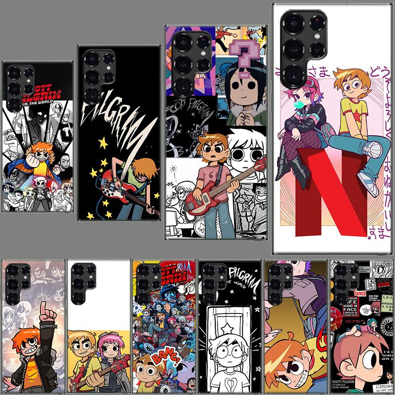 Scott Pilgrim Anime Phone Case For Samsung Galaxy S24 S23 S21 S20 FE S22 S26 Ultra S25 Edge S10 Plus Cover Clear TPU Capa Shell