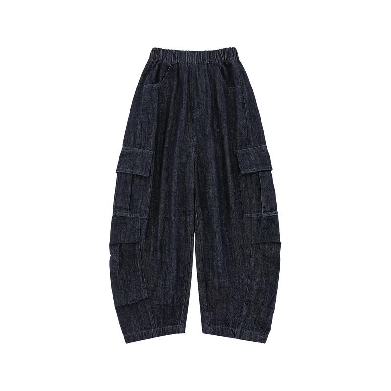 Boy's Loose Fit Tapered Cargo Jeans