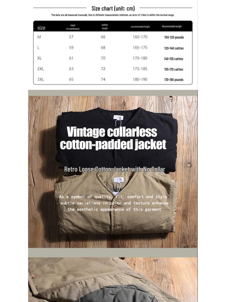 2025 Herren Retro M65 Militär Wasserdicht Gesteppt Baumwolle Arbeitsjacke - Kragenlos & Winterfest