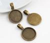 10/15 Stück 14mm 16mm 18mm Innenmaß Antik Bronze Silberbeschichtet Einfacher Stil Cabochon-Basis Cameo-Fassung Anhänger