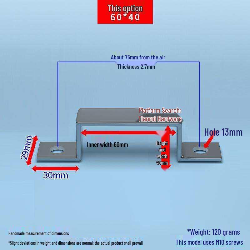 Square Tube C-Shaped Right-Angle Bracket U-Clamp Fixing Saddle