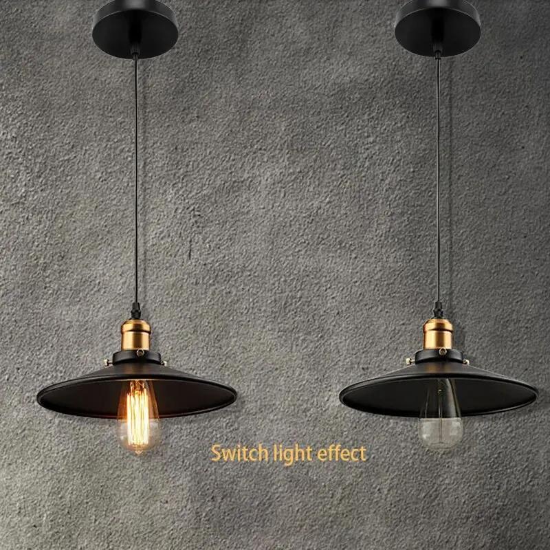 Vintage Pendelleuchte Dekoration Salon Edison Loft Stil Vintage Industrielle Retro Pendelleuchte E27 Halter Eisen Restaurant Lichter