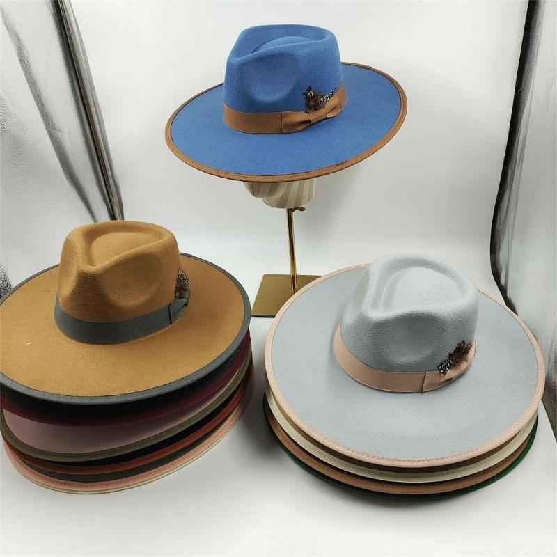 Stylish Wide Border Hat Sun Protecting Fashionable Hat British Styles Hat for Holiday Celebrations
