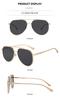 High-End Men's Retro Double Bridge Aviator Sunglasses - Fashionable Metal Goggles for Sun Protection