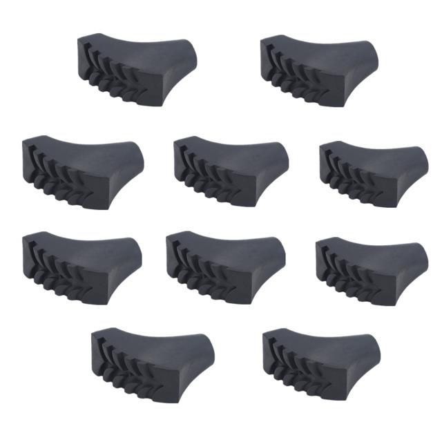 10 pieces/5 pair Nordic Walking Pole Trekking Pole Tip Protectors Rubber Pads Buffer Replacement Tips End for Hiking Stick