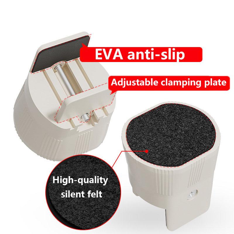 4PCS/SET Table Leg Pads Height-Adjustable Pads for Home Clamp-On Base Pads for Bed Legs Sofa Coffee Table Furniture Premium Materials