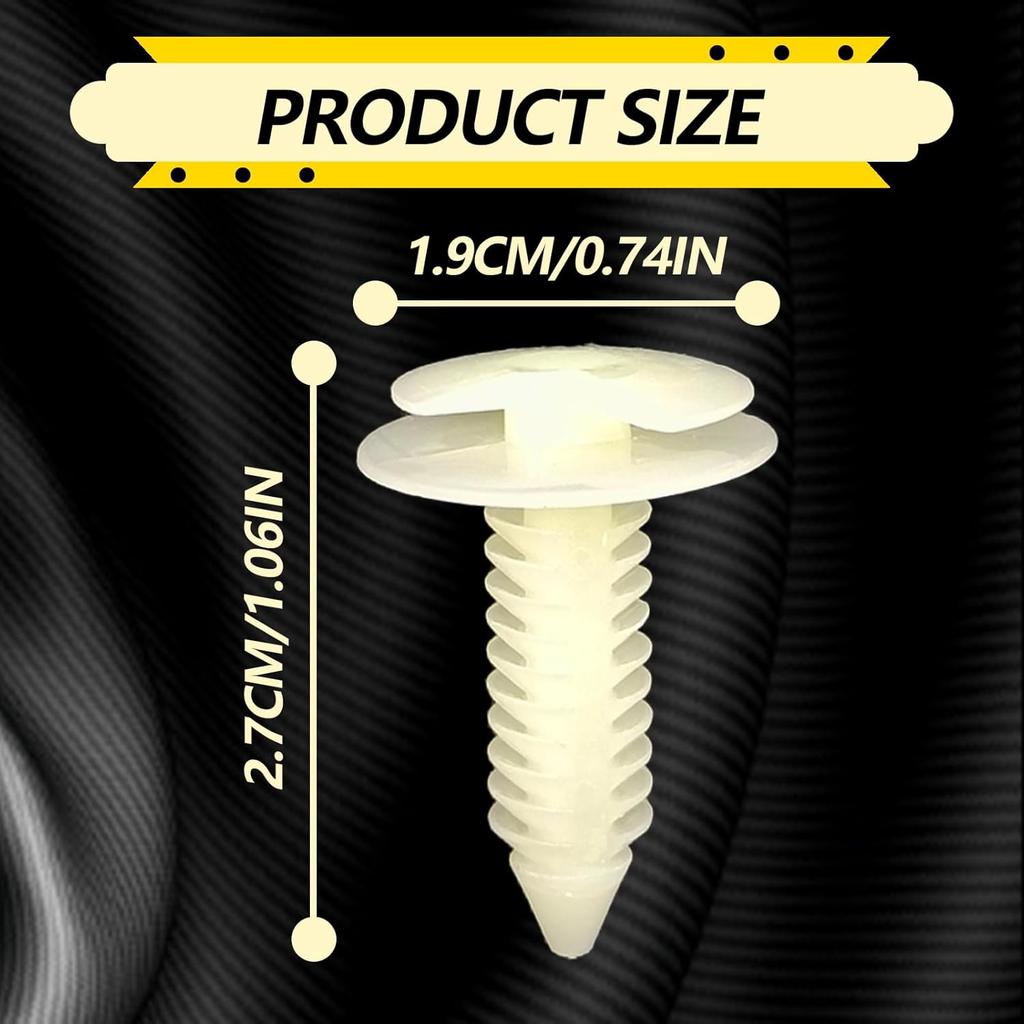 50 Pieces Door Trim Panel Retainer Clips Compatible with GMC Yukon Chevy Blazer Silverado Nylon Push-in Rivet Fasteners for Trim Molding GM 363137