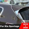 For KIA Sportage 2016 2017 2018   Chrome Car Rear Window Spoiler Cover Trim Side Wing Triangle Frame Trims Accessories