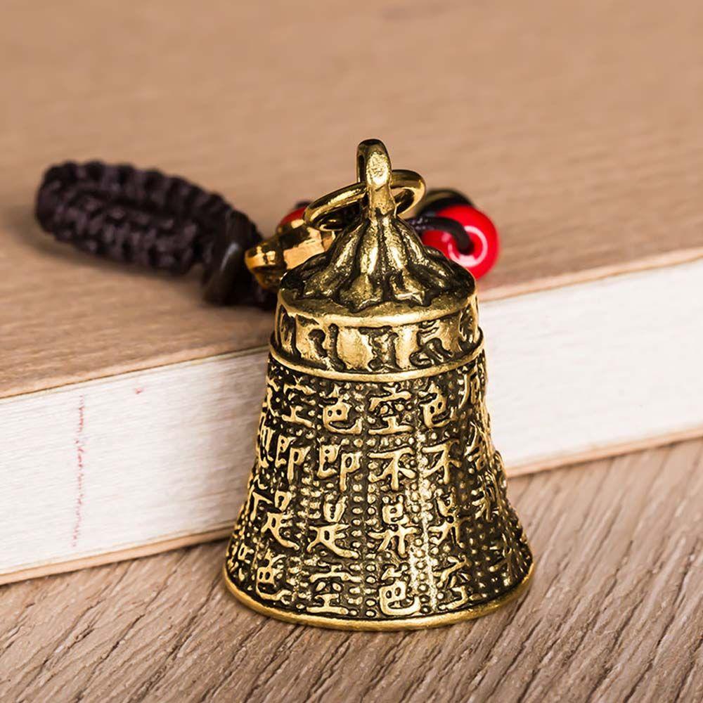 Chinese Style Heart Sutra Bell Brass KeyChains Jewelry Findings Car Keyring Keychain Components