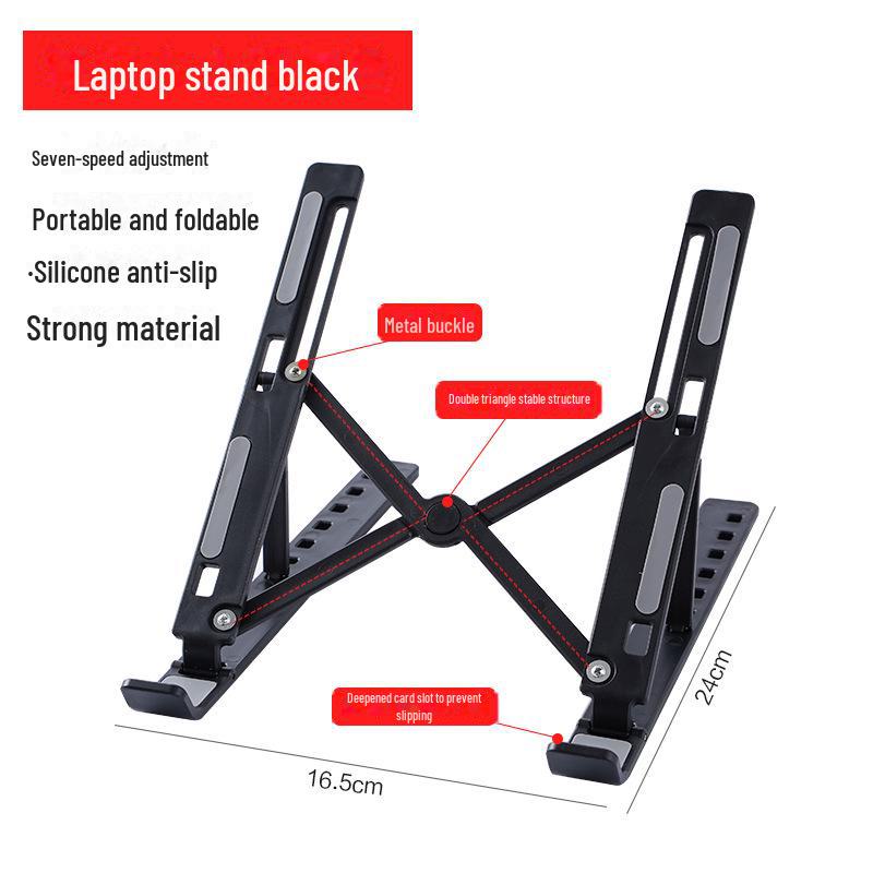 Adjustable Height Plastic Laptop Stand for Stable Support and Storage