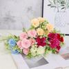 Silk Cloth Artificial Carnation Bouquet 6 Heads Photography Props Simulated Carnation Mother's Day Gifts Wedding Fake Flower
