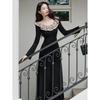 Elegant French Hepburn Black Dress for Women - Spring/Autumn 2026 Fashion