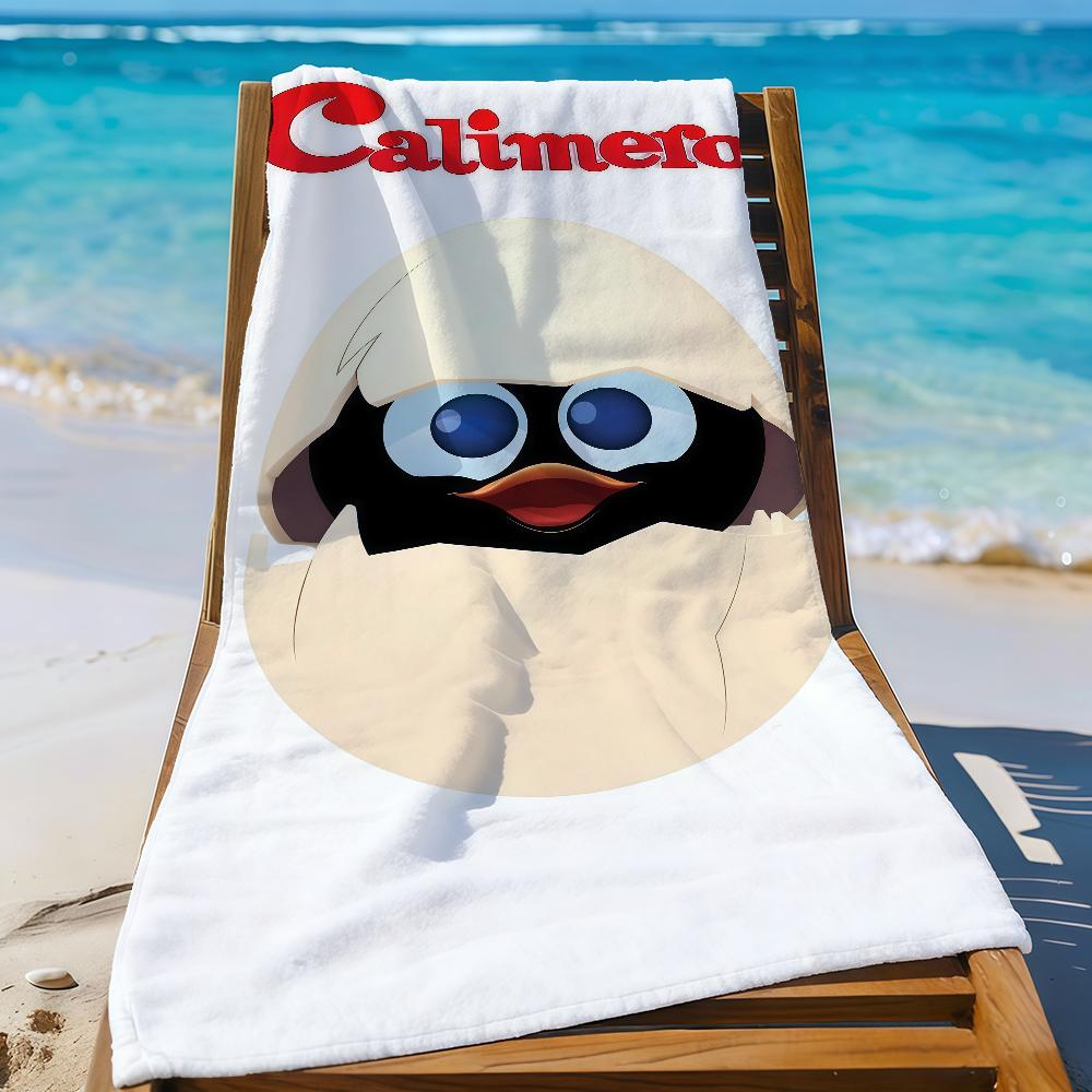 

Cartoon C-Calimero Towel Sports Quick Dry Travel Camping Gear Sandproof Soft Light Large Beach Towel W30*H60(CM)