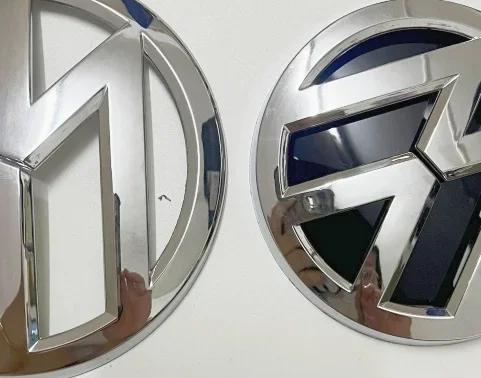BGO1 Hot Cup Holders Golf For VW Volkswagen 2pcs 135mm 110mm Car Styling Front Grille Badge Rear Trunk Lid Emblem Replacement For Gol