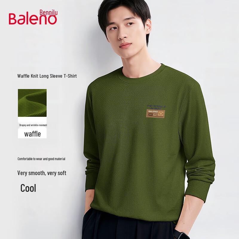 Baleno 2026 Men's Waffle Knit Long-Sleeve Casual T-Shirt