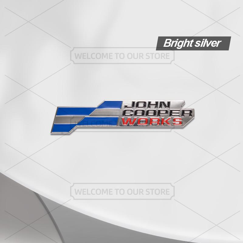 Emblema Metallico 3D John Cooper Works per Auto, Badge Griglia, Adesivi Auto, Adesivo Posteriore Auto per Mini Cooper S U25 J01 J05 F66 F65 F67