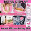 Silicone Baking Mat Cake Mat Silicone Cake Mat Silicone Baking Mat with Measurements for CakeTurntable Stand Non-Stick Heat Resistant Pastry Baking