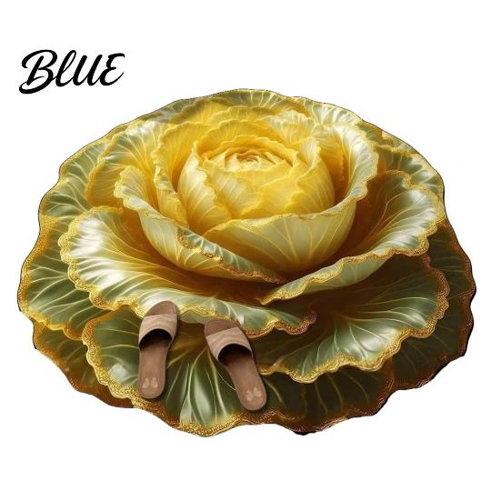 3D Visual Effect Living Space Mat Non-Slip Cabbage Floor Rug Chinese Absorbent Bathroom for Entrance
