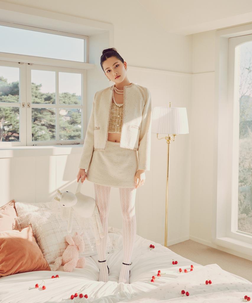 Raffine Atelier Classic Tweed Jacket Ivory