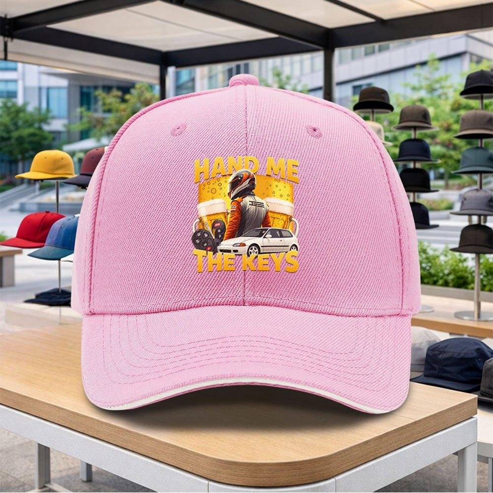 Racing Driver Beer Print Adjustable Baseball Cap for Outdoor Sports Camping Golf Street Dance