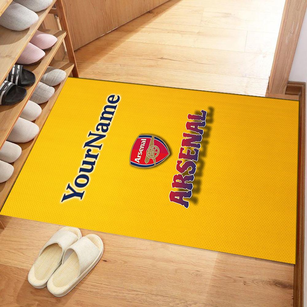 Arsenal Customizable Name Floor Mat Perfect for Living Rooms Hallway Playrooms Balcony Antislip Carpet Anime Office Decor