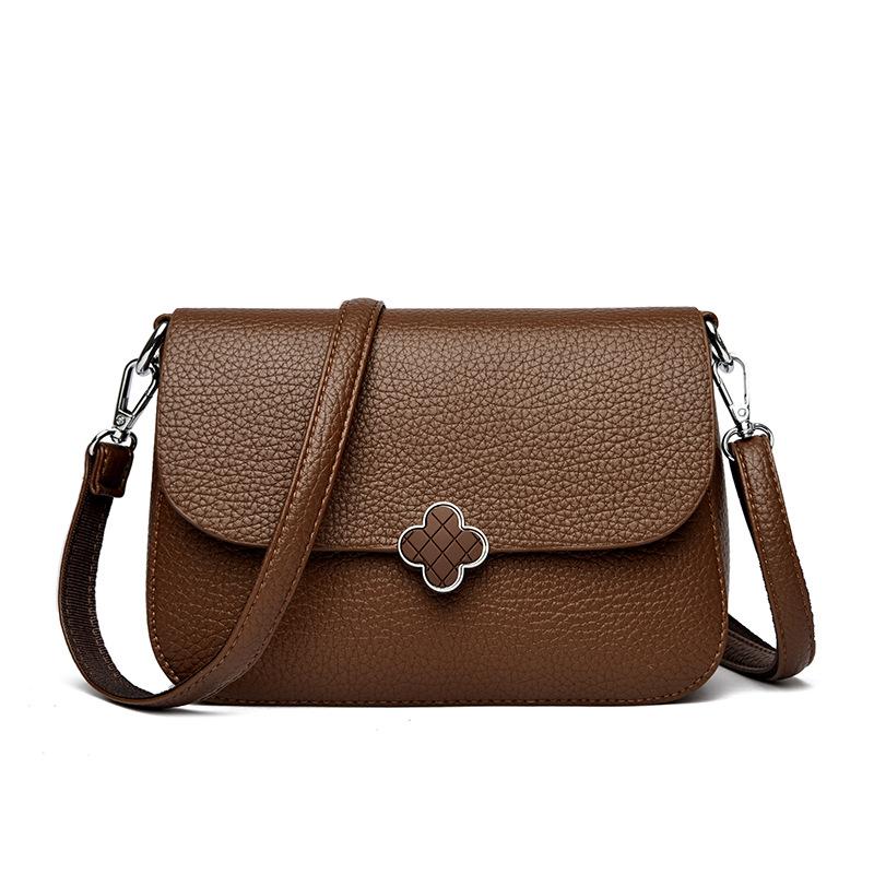 Retro Bag Women's New Fashionable Lychee Pattern Small Square Bag Single Shoulder Oblique Span Bag Versatile