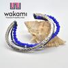 Wakami Bead Set Bangle Bracelet Blue &