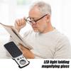 High Magnification Foldable LED Magnifier 30X 60X 90X Optical Acrylic Magnifying Lens For Precisions Inspection