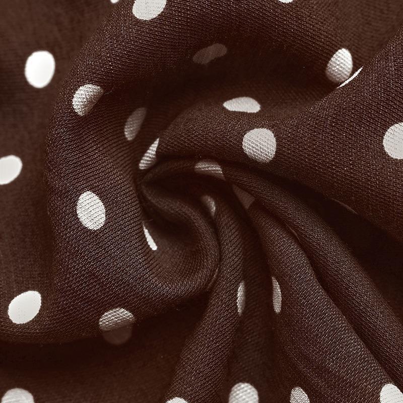Retro Sexy Halter Neck Backless Polka Dot A Line Mini Dress