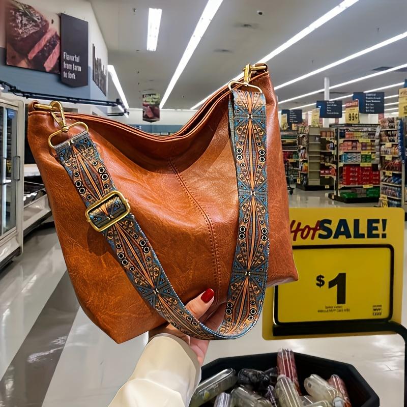 Large capacity crossbody bag, fashionable women's shoulder bag, retro new women's bag, suitable for parties, travel, and work.