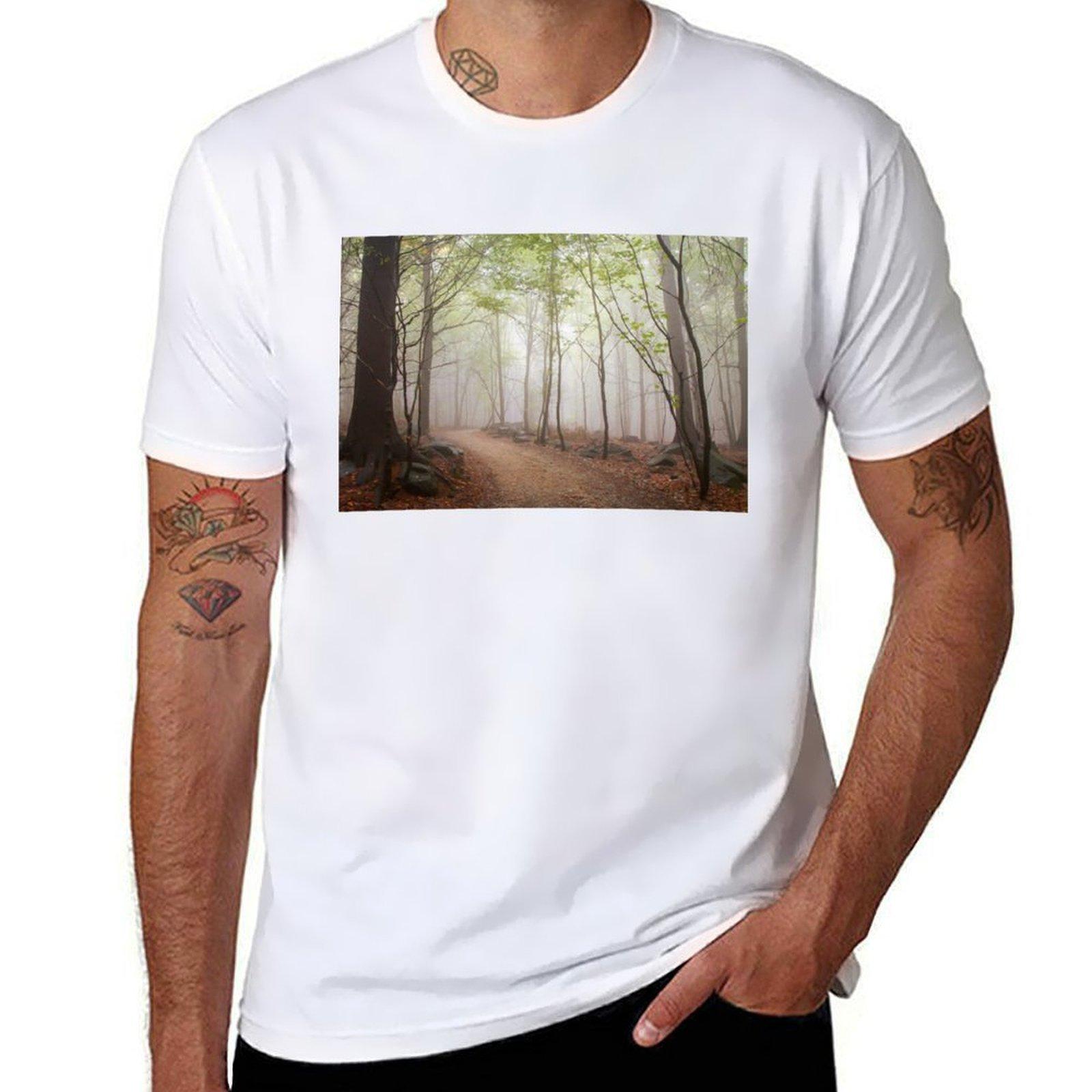 A Walk In The Foggy Forest TShirt oversized t shirt graphic t shirt vintage heavyweights t shirt for Unisex S